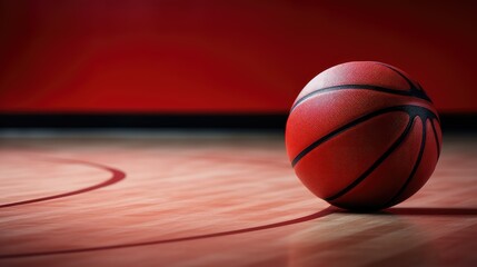 Obraz premium contrast red basketball