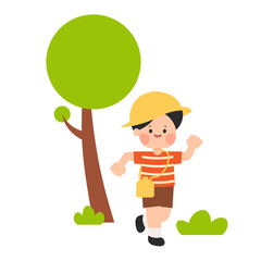 Student Outdoor Activity Running in Nature