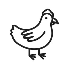 Chicken icon vector image. Suitable for mobile apps, web apps and print media.