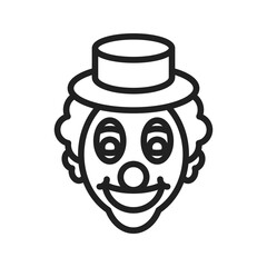 Clown Face icon vector image. Suitable for mobile apps, web apps and print media.