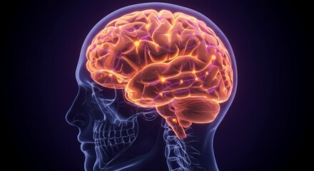 Exploring the complexities of the human brain in a vivid and colorful illustration showcasing its intricate neural connections