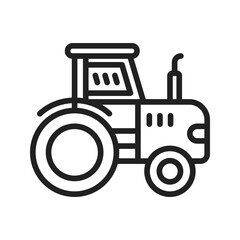 Tractor icon vector image. Suitable for mobile apps, web apps and print media.