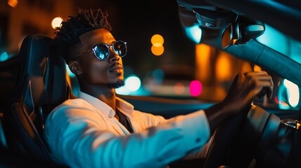 Driven by Night: A Stylish Journey in Motion