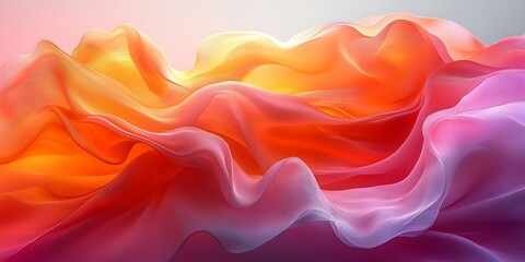 Obraz premium Abstract colorful fabric waves, flowing design, vibrant background, website banner