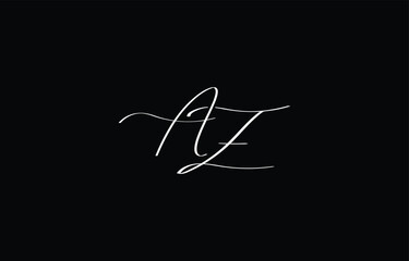 A minimal yet stylish depiction of white cursive lettering forming AZ on a dark background, symbolizing elegance and simplicity.