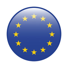 European Union flag circle icon vector illustration design