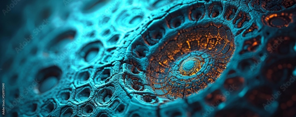 Poster an abstract hexagonal background image illustrating the concept of future data communication network