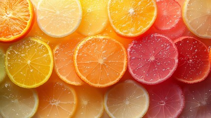 Transparent citrus fruit texture vibrant colors for fresh and fruity designs