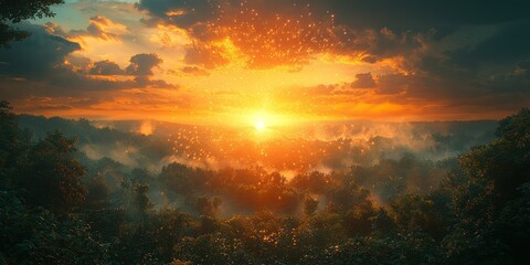 Obraz premium Close-Up of a Welding Torch with Bright Sparks Against a Smoky Factory Background 