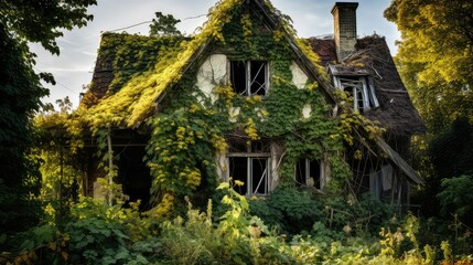 derelict broken house