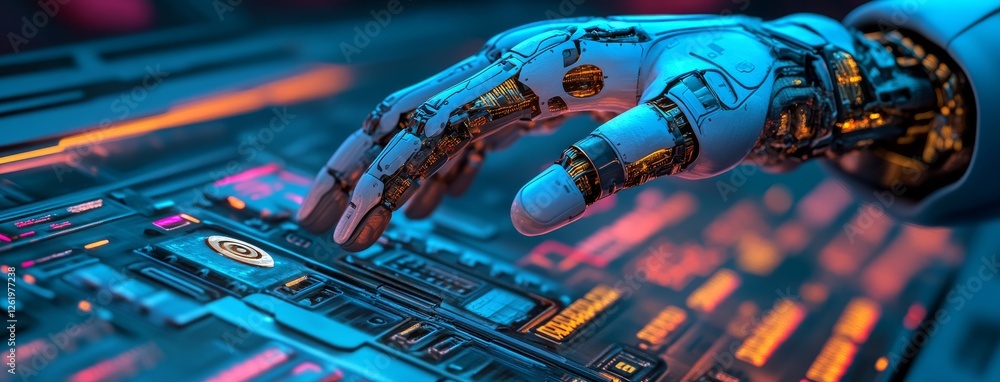 Poster ai development aimed at healthcare. an intelligent ai learning system for medical use. a doctor anal