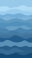 Obraz premium Abstract blue wave pattern with layered shades of blue