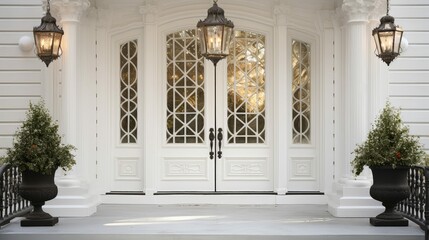 grand front door white