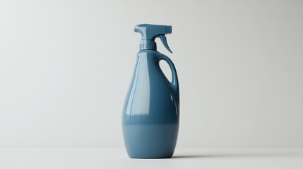 Gray Plastic Spray Bottle Mockup on White Background