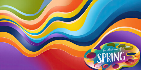 Obraz premium Psychedelic colorful wave patterns