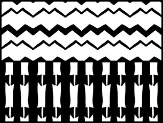 art geometric pattern with zigzag shapes