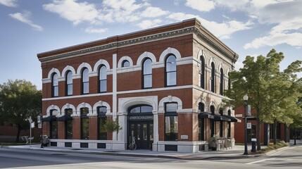 Fototapeta premium brick commercial building office