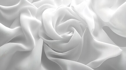 Obraz premium White fabric swirl, soft texture, elegant background, design
