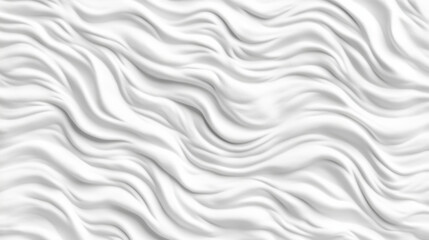 Abstract white wavy texture background with flowing patterns
