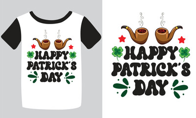St. Patrick's day typography t-shirt design. hand-drawn design elements. logos and emblems for the invitation, the vector file