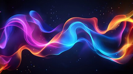 Obraz premium Vibrant Abstract Colorful Waves Flowing Together Creating a Dynamic Visual Experience with Fluid Motion and Artistic Expression Capturing Energy and Creativity in a Stunning Background Design