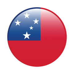 Samoa flag circle icon vector illustration