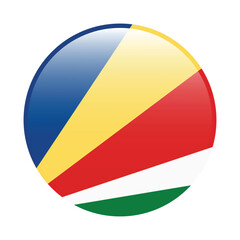 Fototapeta premium Seychelles flag circle icon vector illustration design