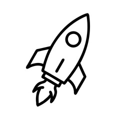 Rocket Launch Icon – Space Exploration & Startup Symbol