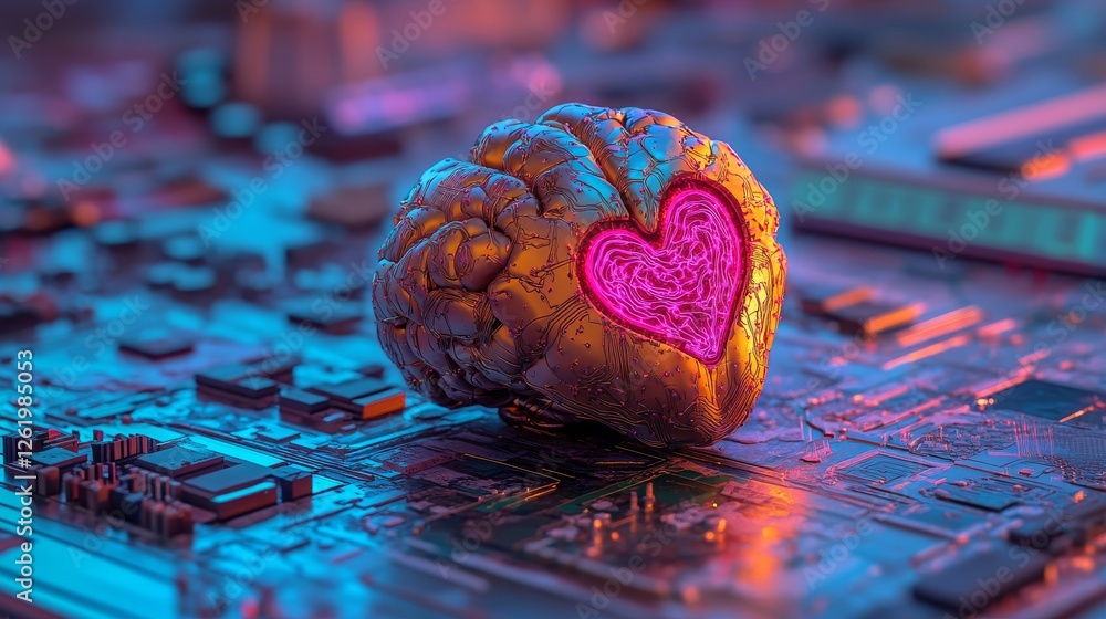 Poster human bladder organ integrated into a microchip processor circuit board with a hud interface hologra
