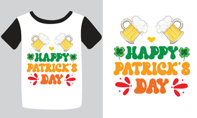 St. Patrick's day typography t-shirt design. hand-drawn design elements. logos and emblems for the invitation, the vector file