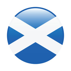 Obraz premium Scotland flag circle icon vector illustration