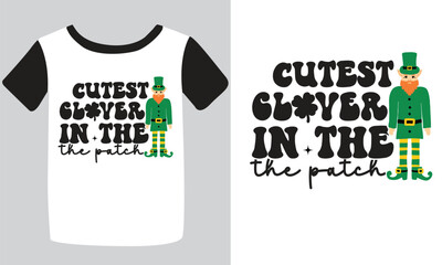 St. Patrick's day typography t-shirt design. hand-drawn design elements. logos and emblems for the invitation, the vector file