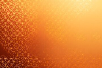 Radiant Orange Geometric Abstract Digital Graphic Background with Shiny Seamless Floral Patterns and Symmetrical Fractal Design