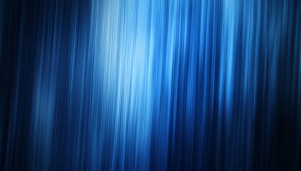 Blue abstract curtain background, light streaks, dark backdrop, design element