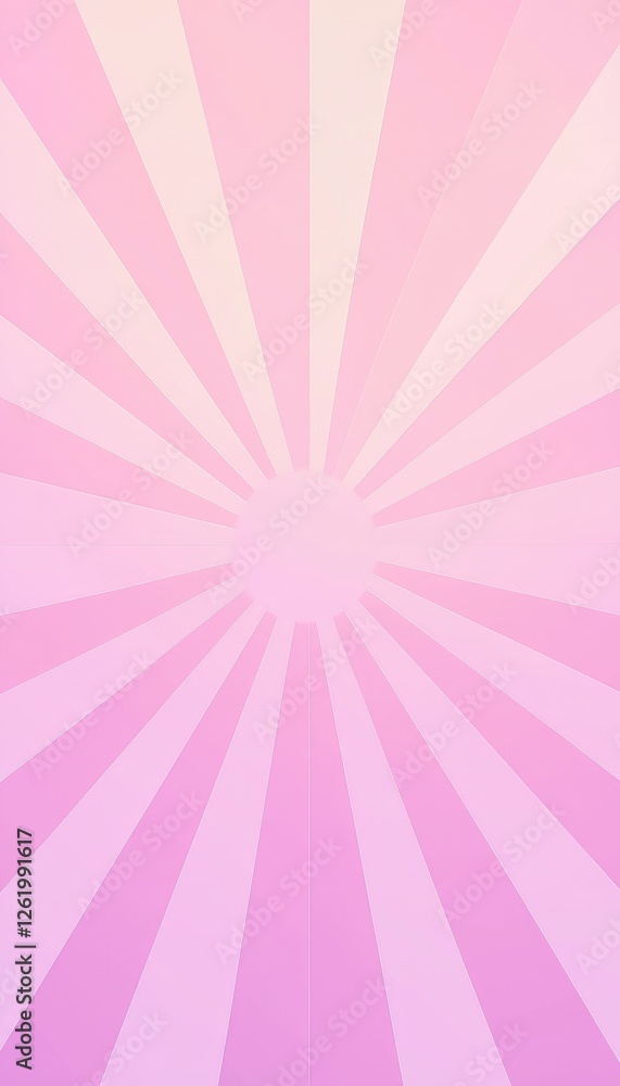 Canvas Prints abstract pink sunburst background with radial lines and soft gradient.