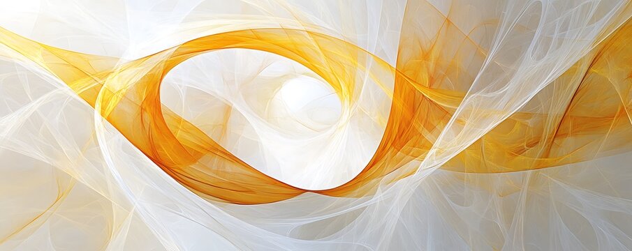 A mesmerizing blend of soft white and warm orange hues, creating an abstract representation of fluidity and motion. Perfect for backgrounds, digital designs, and artistic projects.
