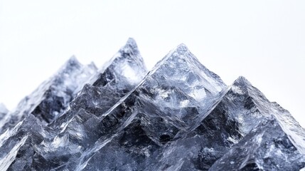 Majestic Ice Peaks, A close up view of frosted mountain tops