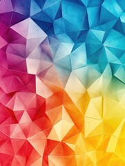 Obraz premium Brightly colored geometric shapes on a gray background create an abstract, modern piece of paper art.