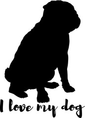dog silhouette, dog, dog breeds, logo, vector, silhouette, i love my dog, animal, illustration, icon, sign, design, black, symbol, pet, love
