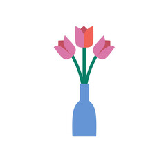 tulips in vase