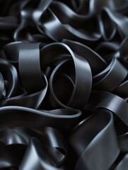 Obraz premium Smooth and shiny satin ribbon used for decoration, crafts or gift wrapping. Texture is woven with a slight stretch.