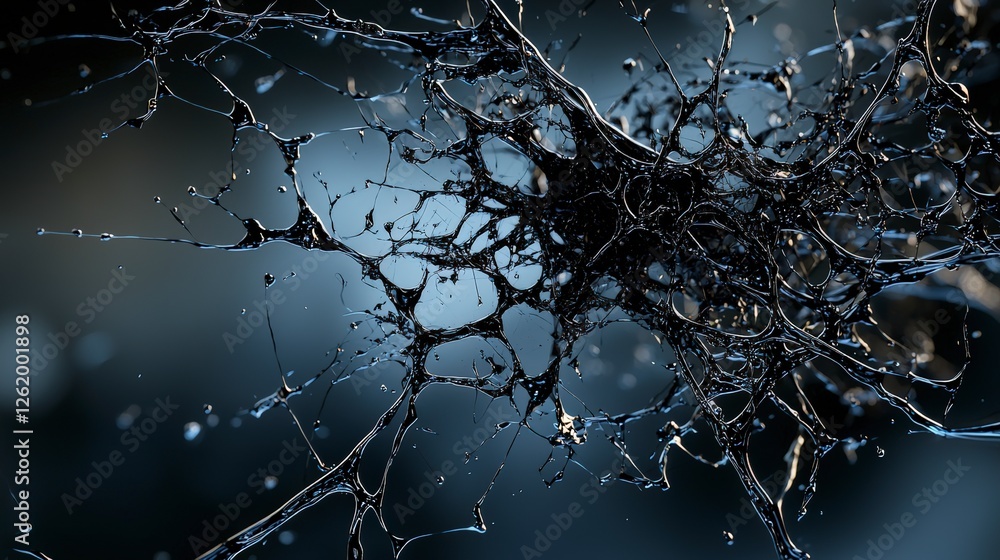 Aufkleber Dynamic abstract black lines intersecting soft gradients in digital art studio graphic design conceptual close-up