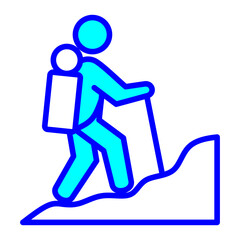 Mountain Hiking Icon