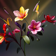 Naklejka premium A flower red purple blossoming branch spring beauty nature 