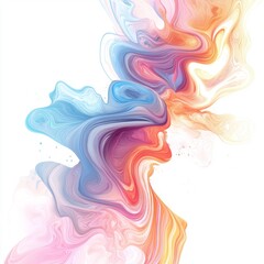 Abstract swirls of vibrant colors blending seamlessly to create a mesmerizing visual effect, perfect for backgrounds and artistic projects