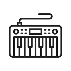 Piano Keyboard icon vector image. Suitable for mobile apps, web apps and print media.