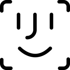 Face Identification, Security Face ID Icon