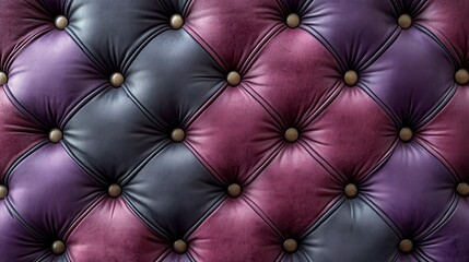 Purple and grey tufted upholstery texture background