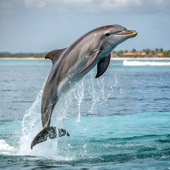 Fototapeta premium dolphin jumping out of the water