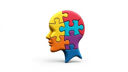  A Vibrant Intricately Designed 3D Puzzle Head